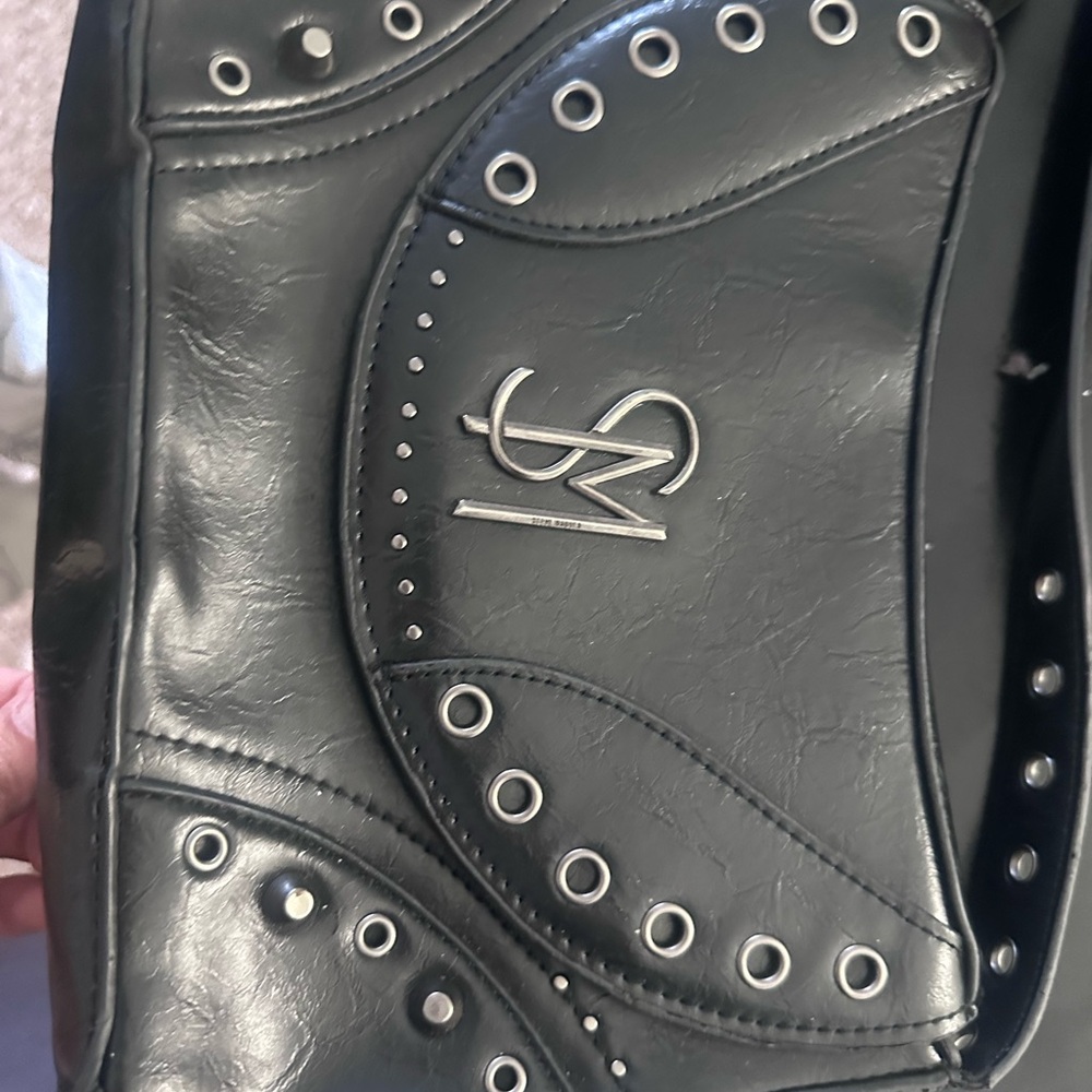 Steve Madden Black Studded Shoulder Bag